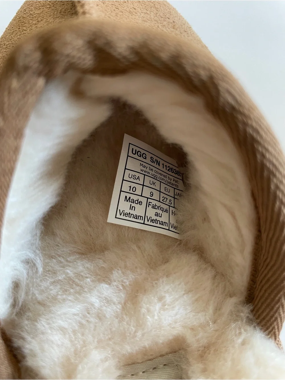 UGG Keegan Chestnut Suede Shearling Slide Slippers Kids 10M Cozy House Shoes